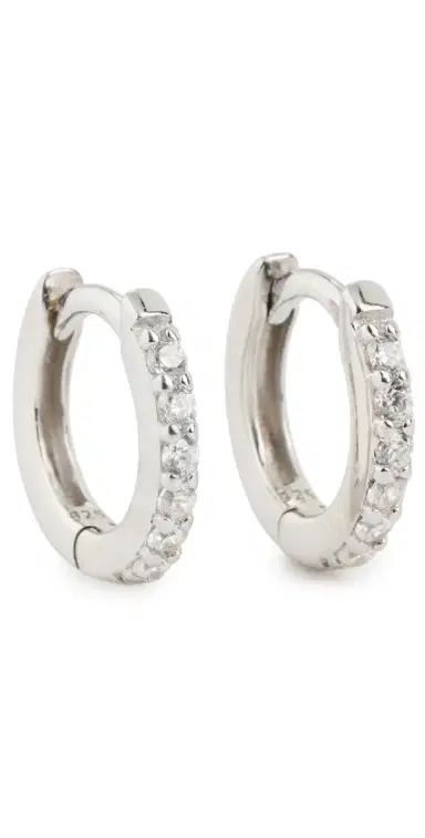 Shashi Katerina Pave Hoop Earrings | Thumbnail 1