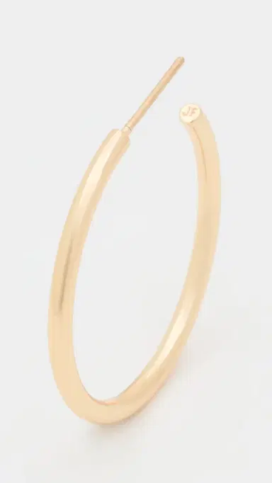 Jennifer Fisher Thread Mini Hoops Yellow Gold One Size | Thumbnail 4
