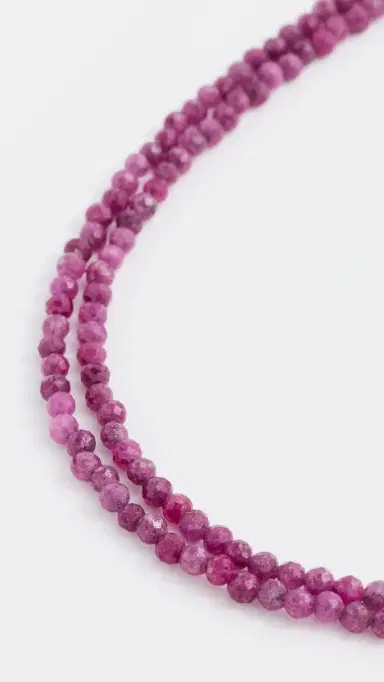 JIA JIA 14k July Ruby Double Long Necklace Pink One Size | Thumbnail 4