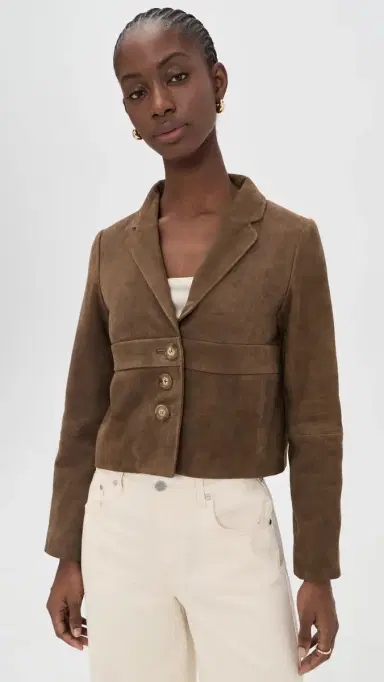 Ba&sh Suede Jacket Olive | Thumbnail 2