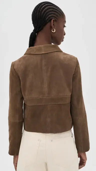 Ba&sh Suede Jacket Olive | Thumbnail 3