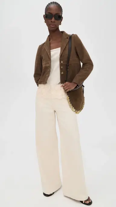 Ba&sh Suede Jacket Olive | Thumbnail 5
