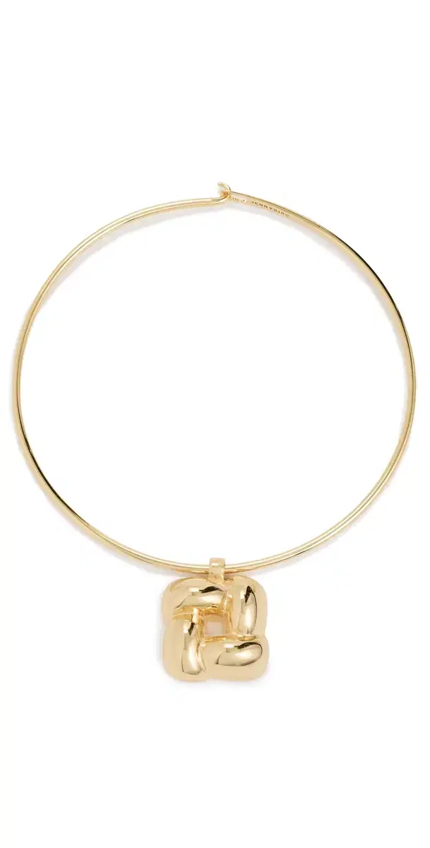 JENNY BIRD Woven Square Collar High Polish Gold One Size