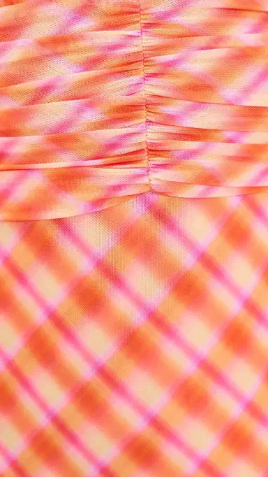RESA Clint Mini Dress Orange Plaid | Thumbnail 6