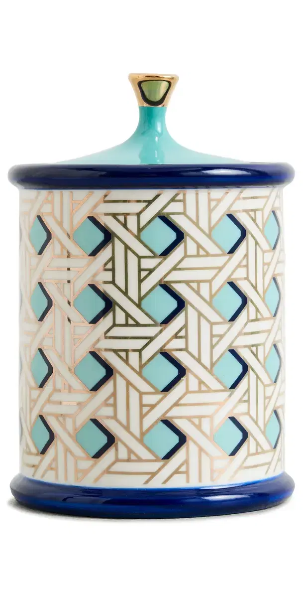 Jonathan Adler Wasp Candle Blue/White One Size