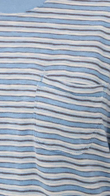 Free People All Love Oversized Pocket Tee Blissful Blue Combo | Thumbnail 6