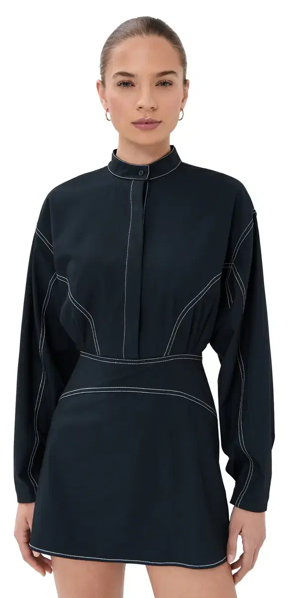 STAUD Kiln Dress Navy