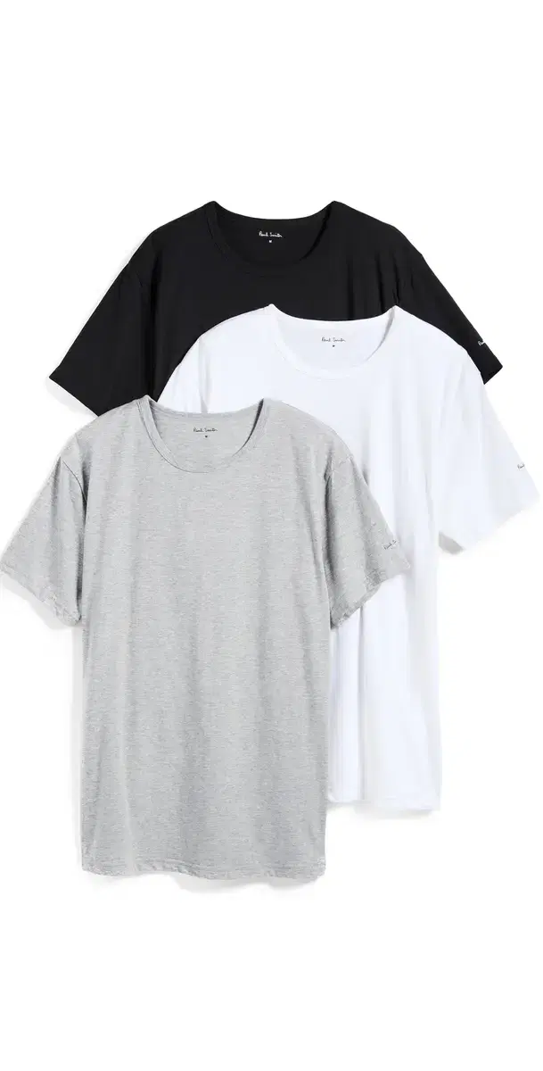 Cotton Logo Lounge T-hirts 3 Pack Black/White/Grey