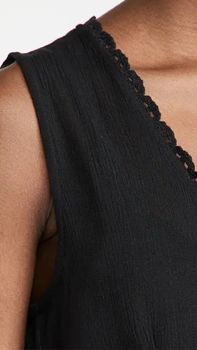 Playa Lucila Eyelet Mini Dress Black | Thumbnail 6