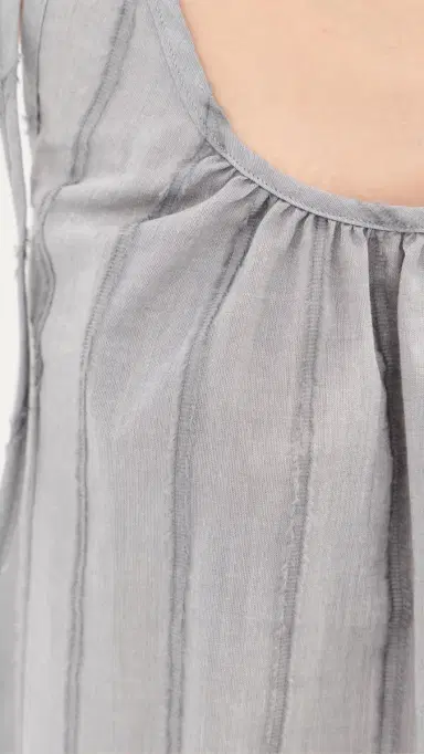 LE BOP Skylar Poplin Maxi Dress Grey Shadow Stripe S | Thumbnail 6 LE BOP Skylar Poplin Maxi Dress Grey Shadow Stripe S | Thumbnail 6