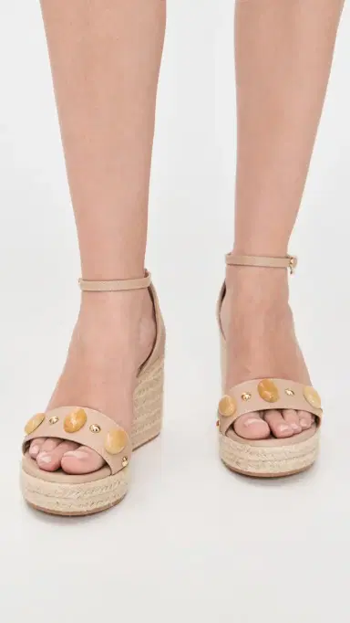 Gianvito Rossi Calf Wedges Sand | Thumbnail 3 Gianvito Rossi Calf Wedges Sand | Thumbnail 3