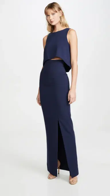 BLACK HALO Kacie 2 Piece Maxi Dress Pacific Blue 0 | Thumbnail 2 BLACK HALO Kacie 2 Piece Maxi Dress Pacific Blue 0 | Thumbnail 2