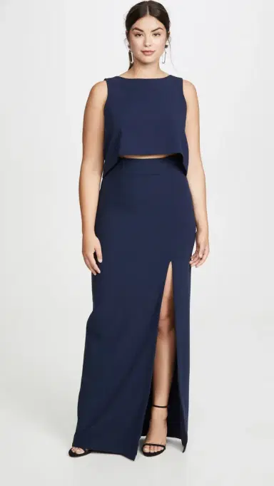 BLACK HALO Kacie 2 Piece Maxi Dress Pacific Blue 0 | Thumbnail 4 BLACK HALO Kacie 2 Piece Maxi Dress Pacific Blue 0 | Thumbnail 4