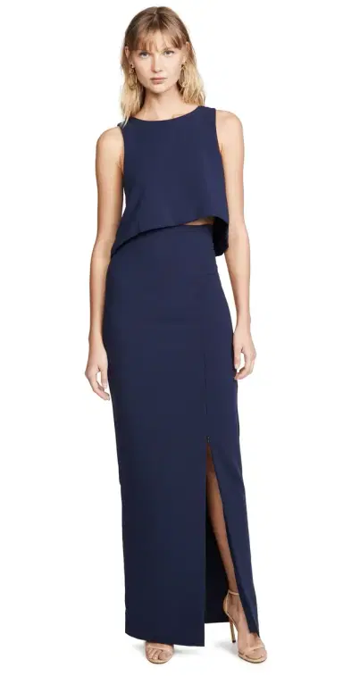 BLACK HALO Kacie 2 Piece Maxi Dress Pacific Blue 0 | Thumbnail 1 BLACK HALO Kacie 2 Piece Maxi Dress Pacific Blue 0 | Thumbnail 1