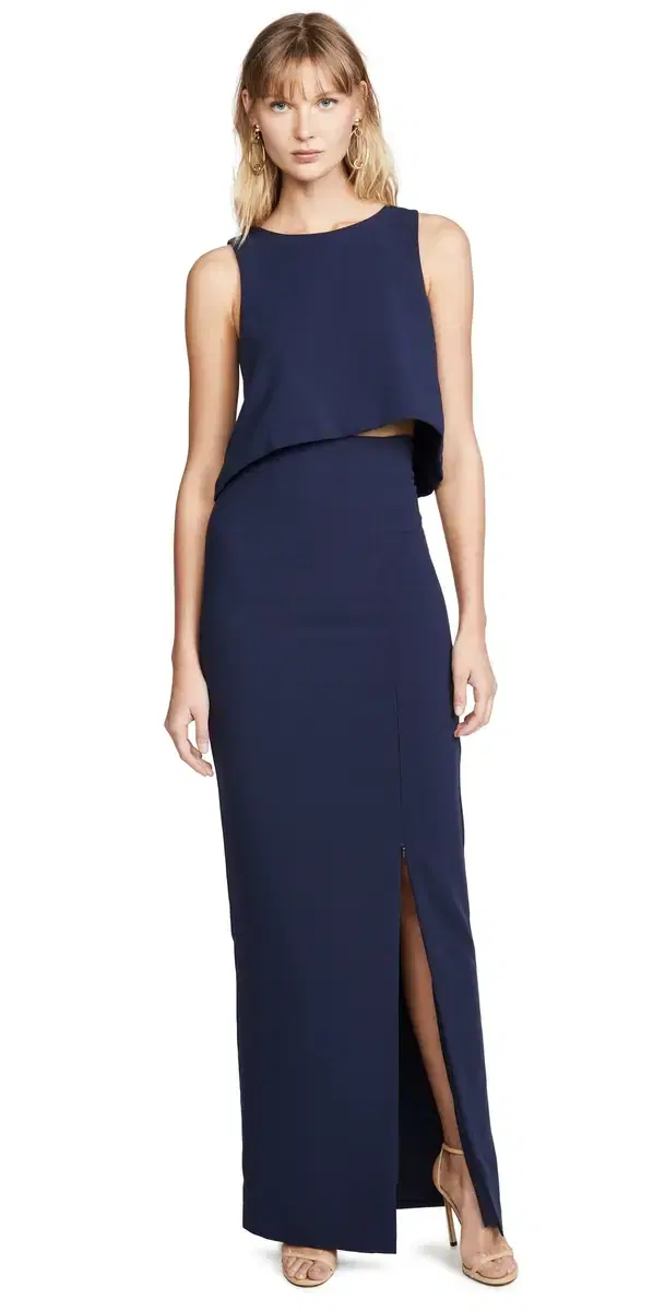 Black Halo Kacie  Piece Maxi Dress Pacific Blue