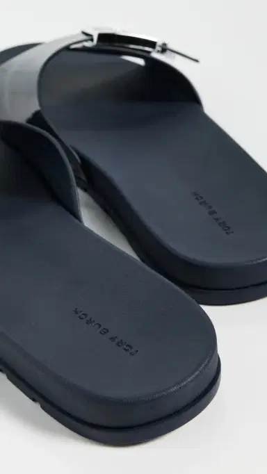 Tory Burch Buckle Slides New Navy/Silver | Thumbnail 5