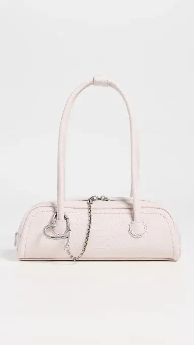 MARGESHERWOOD Soft Boston East West Mini Bag Pale Pink Python Cracked One Size | Thumbnail 2 MARGESHERWOOD Soft Boston East West Mini Bag Pale Pink Python Cracked One Size | Thumbnail 2