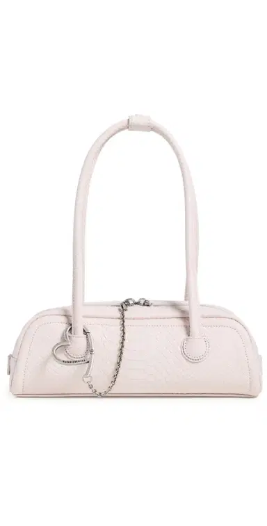MARGESHERWOOD Soft Boston East West Mini Bag Pale Pink Python Cracked One Size | Thumbnail 1 MARGESHERWOOD Soft Boston East West Mini Bag Pale Pink Python Cracked One Size | Thumbnail 1