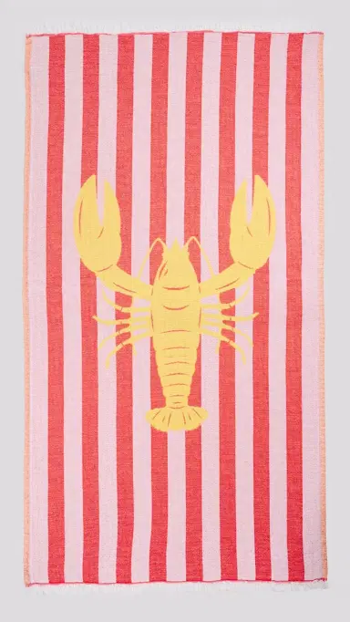 Hat Attack Novelty Turkish Towel Yellow/Coral One Size | Thumbnail 2