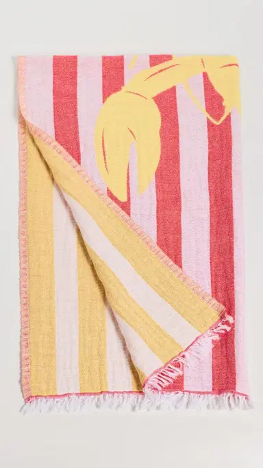 Hat Attack Novelty Turkish Towel Yellow/Coral One Size | Thumbnail 4