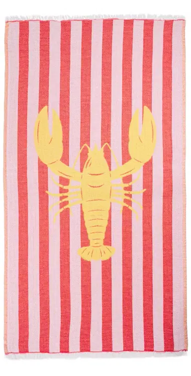 Hat Attack Novelty Turkish Towel Yellow/Coral One Size | Thumbnail 1