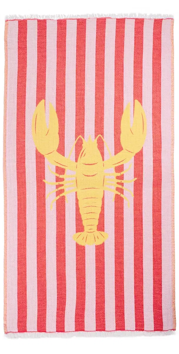 Hat Attack Novelty Turkish Towel Yellow/Coral One Size