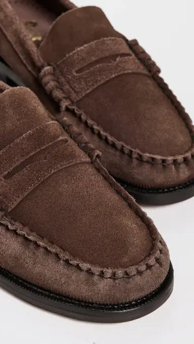 Sebago Classic Dan Flesh Out Suede Loafers Dark Brown 9 | Thumbnail 5