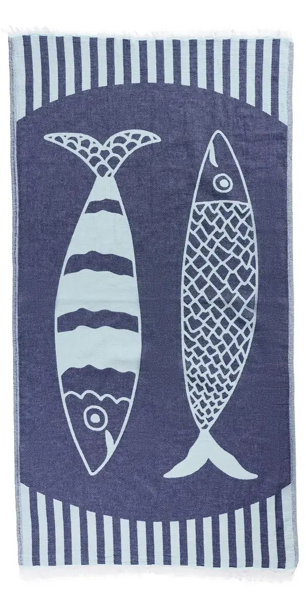 Hat Attack Novelty Turkish Towel Navy/Teal One Size