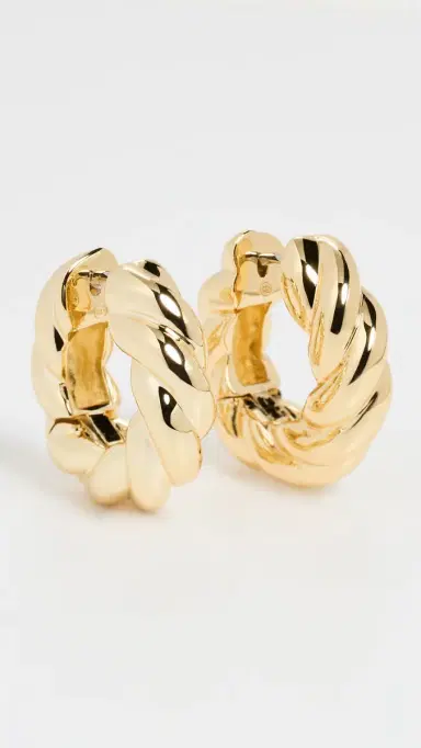 Gorjana Crew Helium Hoops Gold One Size | Thumbnail 2