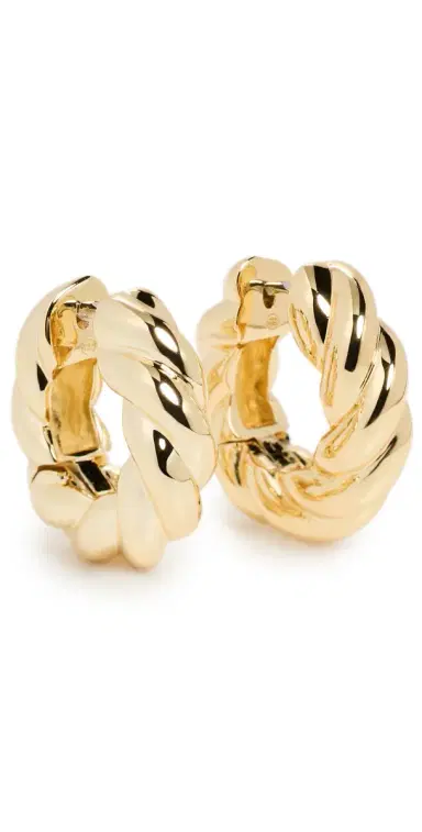 Gorjana Crew Helium Hoops Gold One Size | Thumbnail 1