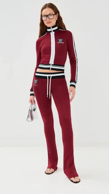 Off-White Track Serena Slim Pants Red Dahlia/Blue | Thumbnail 2