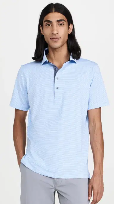 Greyson Saranac Striped Polo Wolf Blue | Thumbnail 2 Greyson Saranac Striped Polo Wolf Blue | Thumbnail 2