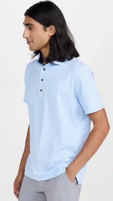 Greyson Saranac Striped Polo Wolf Blue | Thumbnail 4 Greyson Saranac Striped Polo Wolf Blue | Thumbnail 4