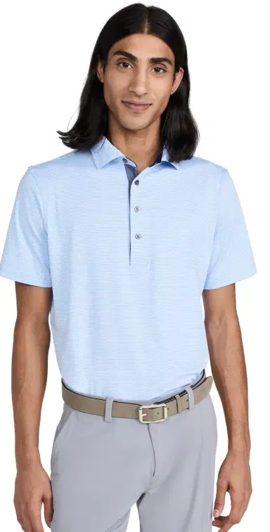 Greyson Saranac Striped Polo Wolf Blue | Thumbnail 1 Greyson Saranac Striped Polo Wolf Blue | Thumbnail 1