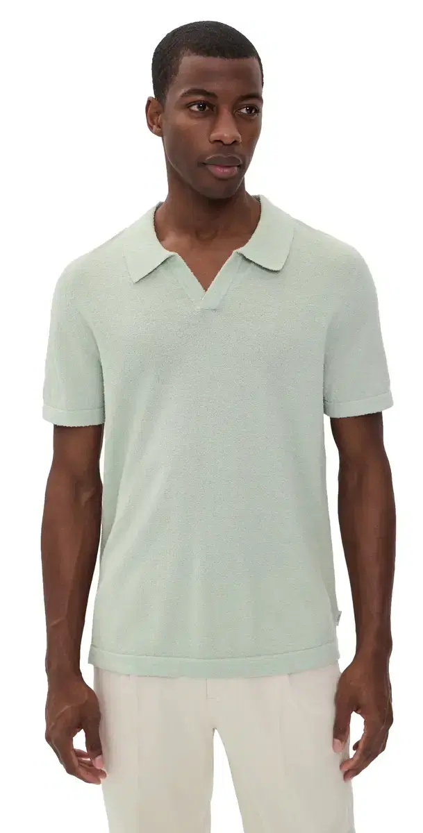 Boucle Knit Johnny Polo Muted age
