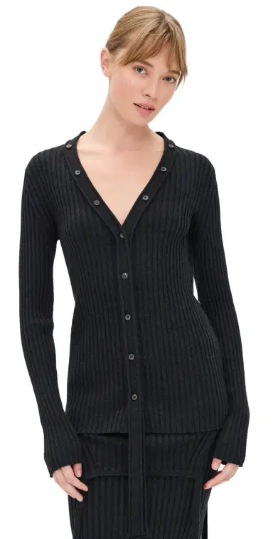 Aisling Camps Convertible Cardigan Charcoal elange | Thumbnail 1 Aisling Camps Convertible Cardigan Charcoal elange | Thumbnail 1