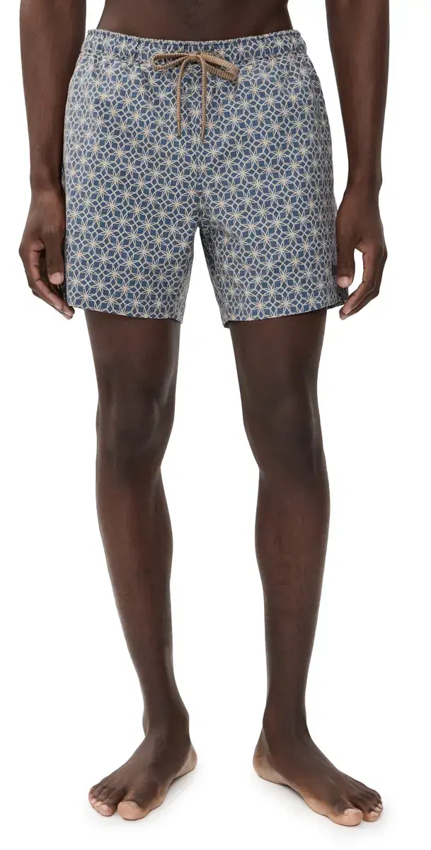 All Day Swim Trunks 6 Golden Lotus Tile