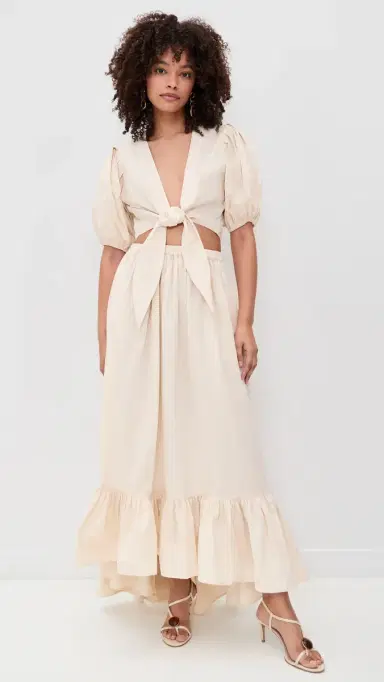 Lisa Marie Fernandez Pouf Tie Blouse Natural Poplin L | Thumbnail 5