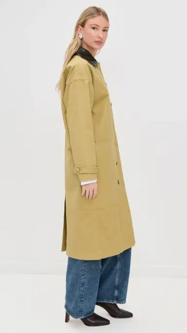 LE BOP Karla ong Oversized Utility Barn Jacket Khaki | Thumbnail 4
