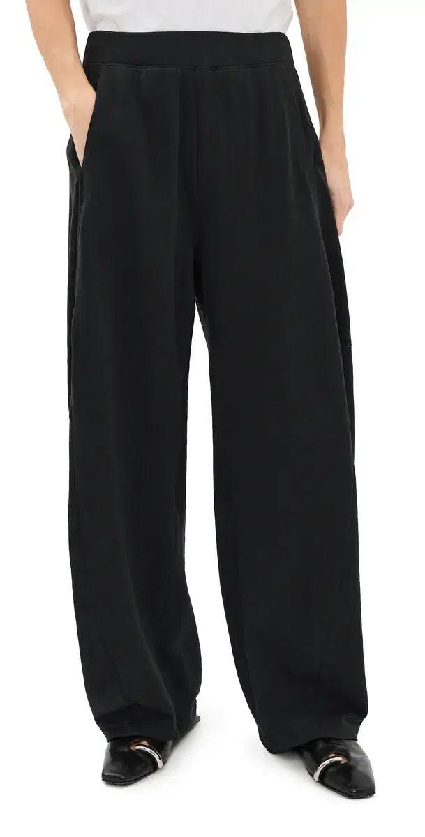 Petite ightweight Sweatshirting Winslow Pants Black
