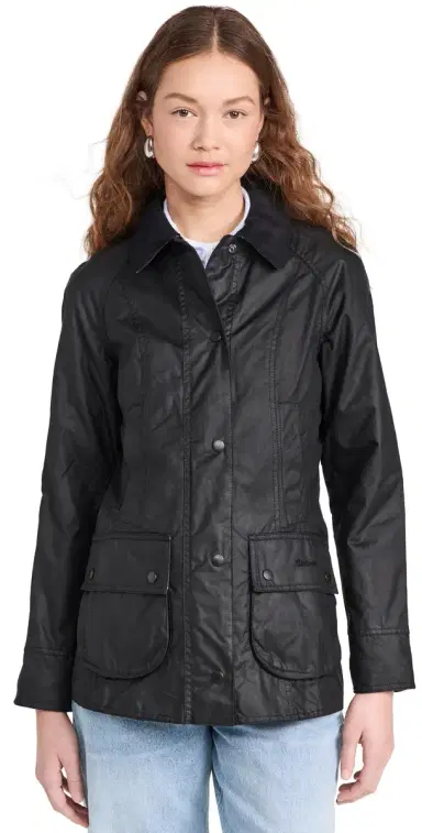 Barbour Beadnell Wax Jacket Black 4 | Thumbnail 1