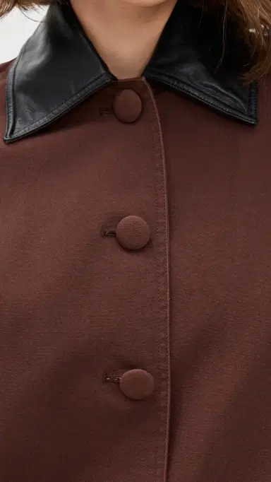 LE BOP Karla ong Oversized Utility Barn Jacket Chocolate | Thumbnail 6