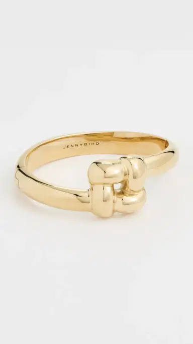 Jenny Bird Woven Square Bangle High Polish Gold M | Thumbnail 2