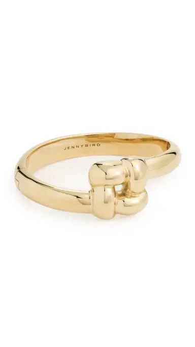 Jenny Bird Woven Square Bangle High Polish Gold M | Thumbnail 5