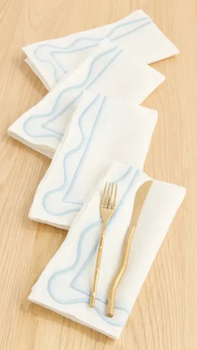 Misette Set of 4 Linen Embroidered Napkins | Thumbnail 2 Misette Set of 4 Linen Embroidered Napkins | Thumbnail 2