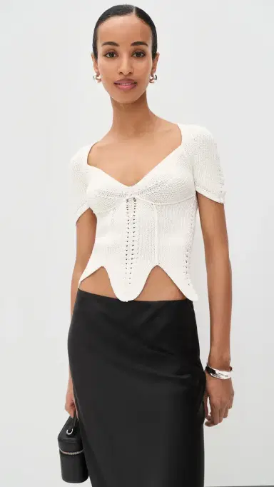 Cult Gaia Eliza Top Off White | Thumbnail 2