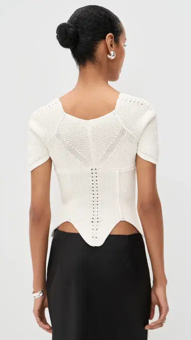 Cult Gaia Eliza Top Off White | Thumbnail 3