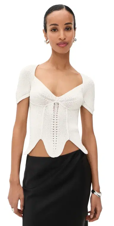Cult Gaia Eliza Top Off White | Thumbnail 1