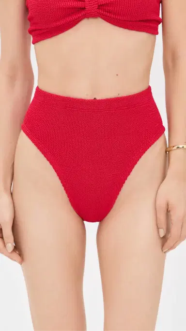 Hunza G High Waist Bikini Bottoms Red | Thumbnail 2 Hunza G High Waist Bikini Bottoms Red | Thumbnail 2