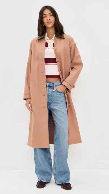 LE BOP Karla Long Oversized Utility Barn Jacket ocha | Thumbnail 2